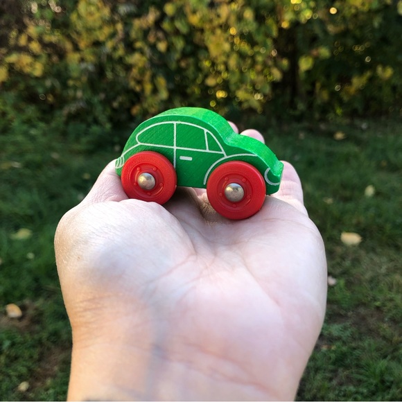 Vintage Beetle Bug VW car Piggy bank Coin Bank Vtg collectible ceramic wooden💚 - Picture 9 of 15